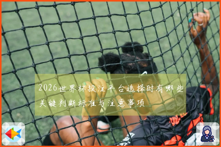 2026世界杯投注平台选择时有哪些关键判断标准与注意事项